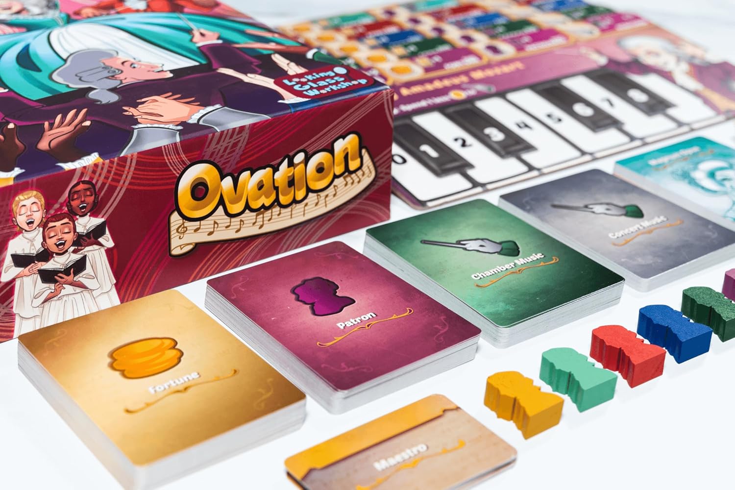Grand Gamers Guild Ovation - Classical Composer Engine-Building Game for 1-4 Players