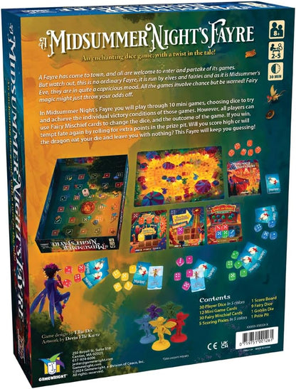 Gamewright | A Midsummer Night's Fayre | Family Dice Game | Ages 8+ | 2-5 Players | 30 Minutes Playing Time