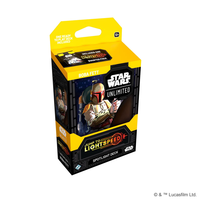 Fantasy Flight Games - Star Wars: Unlimited Trading Card Game - Jump to Lightspeed Boba Fett SPOTLIGHT DECK - Ready-to-Play 50-Card Deck with Exclusive Cards, Ages 12+, 2+ Players, 20 Minute Playtime