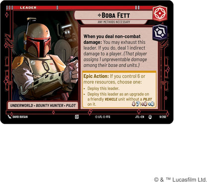 Fantasy Flight Games - Star Wars: Unlimited Trading Card Game - Jump to Lightspeed Boba Fett SPOTLIGHT DECK - Ready-to-Play 50-Card Deck with Exclusive Cards, Ages 12+, 2+ Players, 20 Minute Playtime
