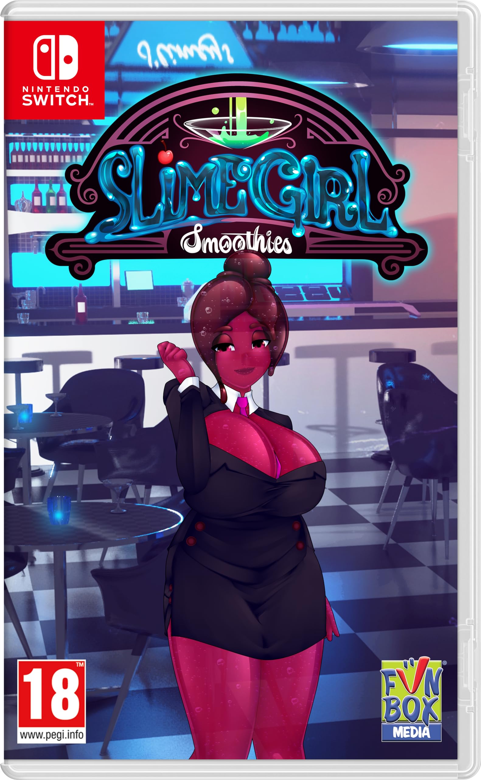Slime Girls Smoothies (Nintendo Switch) Game including EXCLUSIVE in-game adult content and 8 double-sided art card.