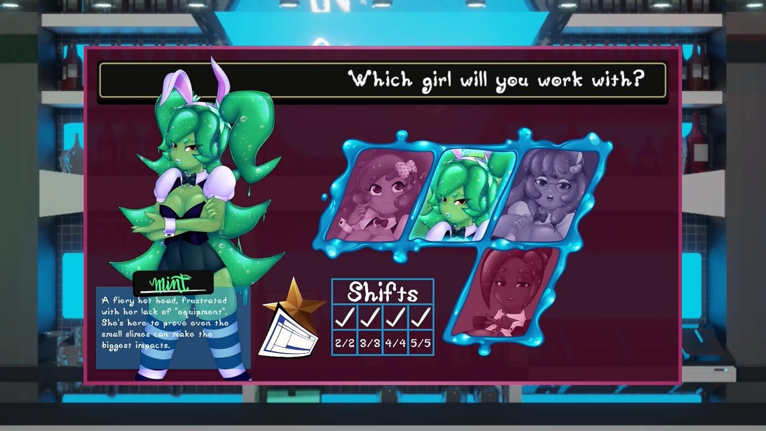 Slime Girls Smoothies (Nintendo Switch) Game including EXCLUSIVE in-game adult content and 8 double-sided art card.