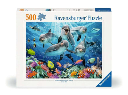 Ravensburger - Legpuzzel Dolfijnen in het Koraalrif 500st.