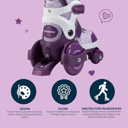 Hudora - HUDORA Rolschaatsen My First Quad Paars Maat 30-33