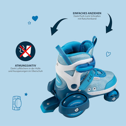 Hudora - HUDORA Rolschaatsen My First Quad Blauw Maat 26-29