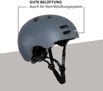 Hudora - HUDORA Skaterhelm Allround Grafiet Maat S (53-55cm)
