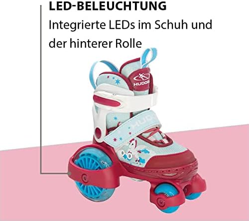 Hudora - Hudora Rolschaatsen My First Quad Led Eenhoorn Maat 26-29