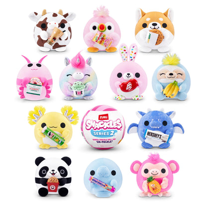 Snackles serie 2 5-inch ZURU Cuddly Squishy Comfort 5 inch pluche met gelicentieerde snack merk accessoire willekeurige selectie