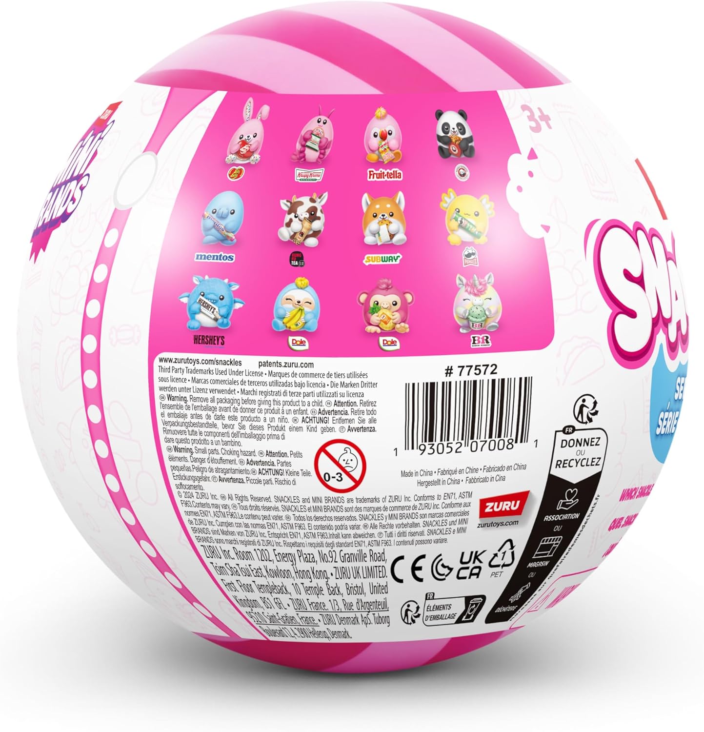 Snackles serie 2 5-inch ZURU Cuddly Squishy Comfort 5 inch pluche met gelicentieerde snack merk accessoire willekeurige selectie