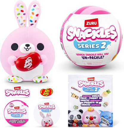 Snackles serie 2 5-inch ZURU Cuddly Squishy Comfort 5 inch pluche met gelicentieerde snack merk accessoire willekeurige selectie