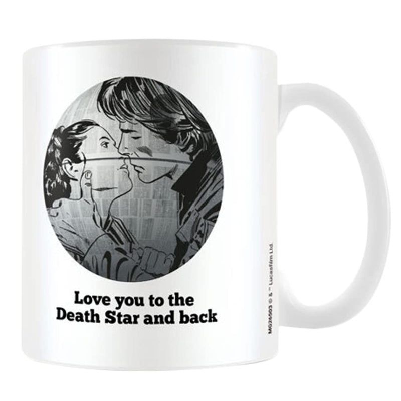 Star Wars Death Star And Back Valentine Mok (One Size) (Wit, Zwart
