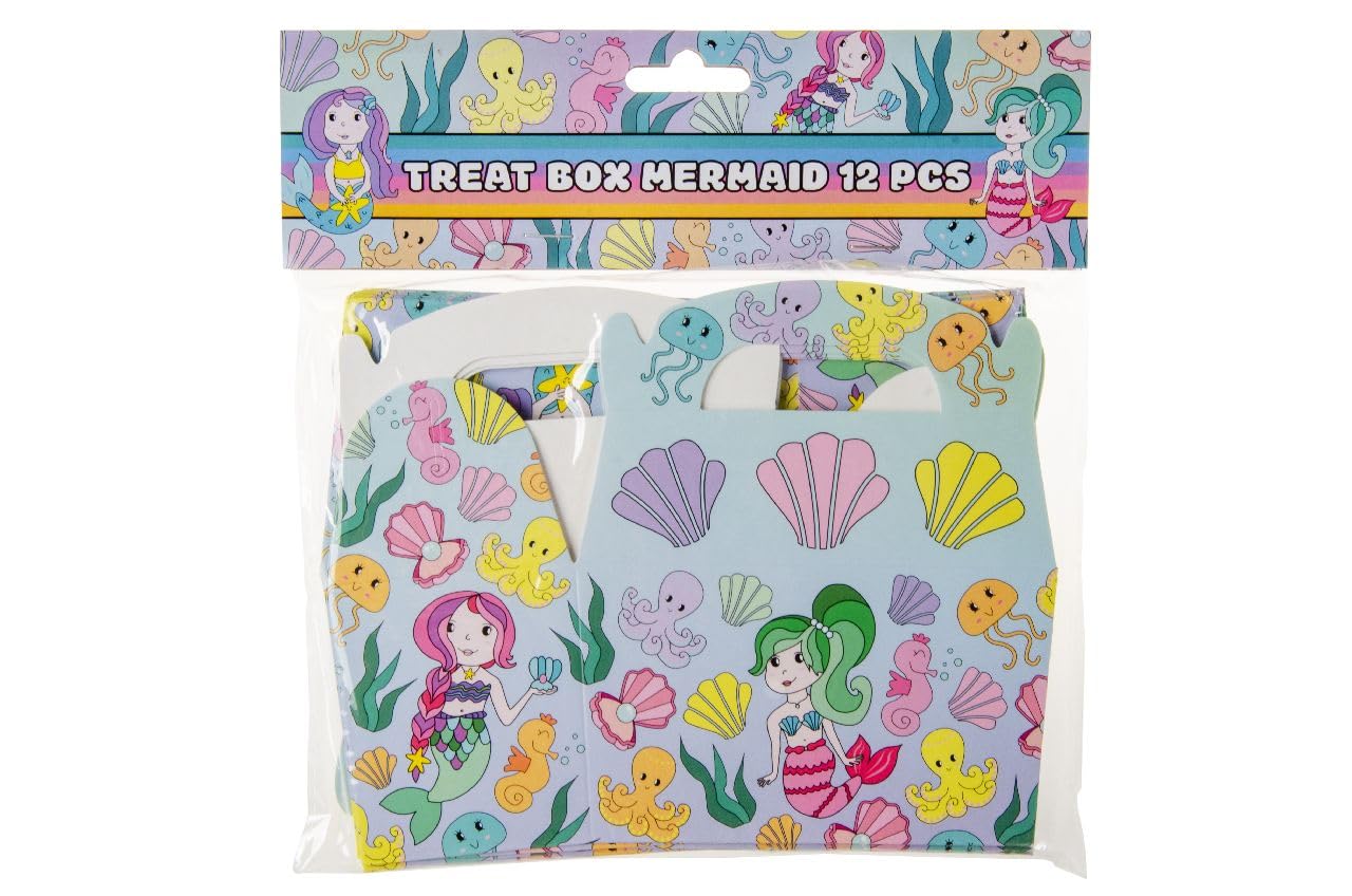 DUCKIEZ 1 pak van 12 Mermaid Treatboxen. Treatbox is perfect om te vullen met speelgoed en snoep voor elk feest of evenement!