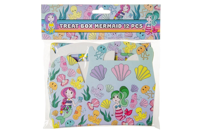 DUCKIEZ 1 pak van 12 Mermaid Treatboxen. Treatbox is perfect om te vullen met speelgoed en snoep voor elk feest of evenement!