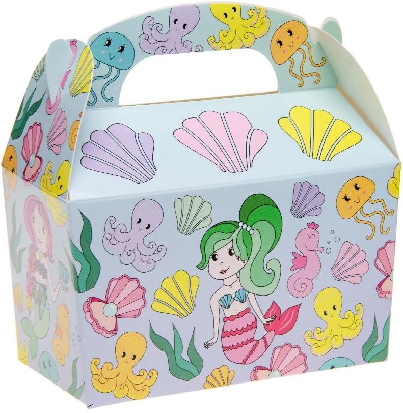 DUCKIEZ 1 pak van 12 Mermaid Treatboxen. Treatbox is perfect om te vullen met speelgoed en snoep voor elk feest of evenement!