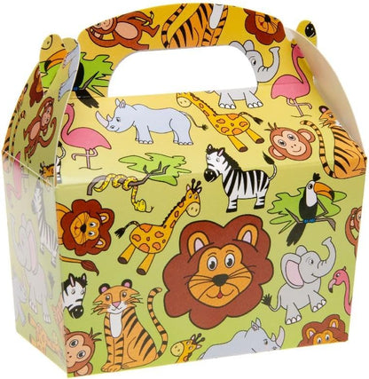 DUCKIEZ 1 pak van 12 Jungle Treatboxen. Treatbox is perfect om te vullen met speelgoed en snoep voor elk feest of evenement!