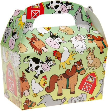 DUCKIEZ 1 pak van 12 Farm Animal Treatboxes. Treatbox is perfect voor het vullen met speelgoed en snoep voor elk feest of evenement