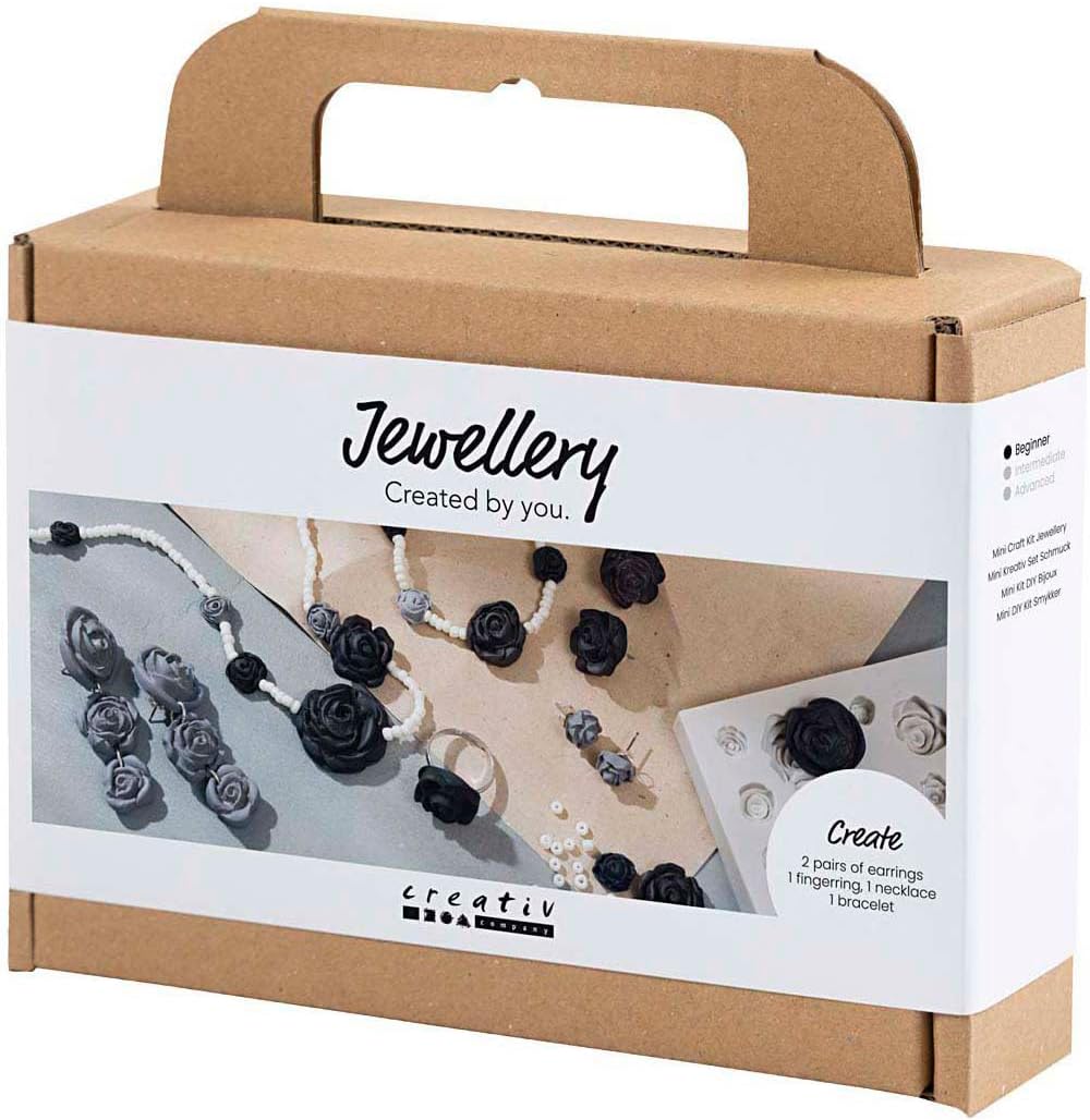 Creativ Company Jewellery Craft Set Black White – Hobby Set for Children