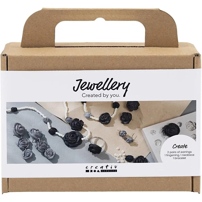 Creativ Company Jewellery Craft Set Black White – Hobby Set for Children