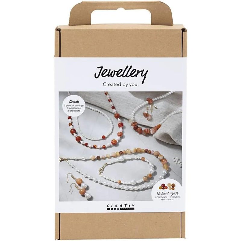 Creativ Company jewelry craft set agate beads - hobby set jewelry making