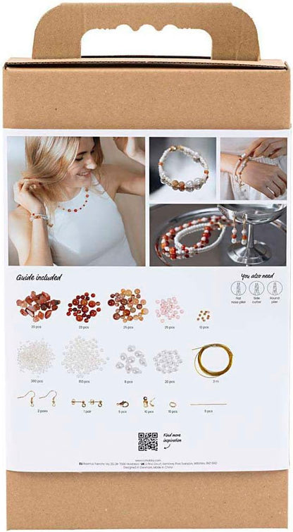 Creativ Company jewelry craft set agate beads - hobby set jewelry making
