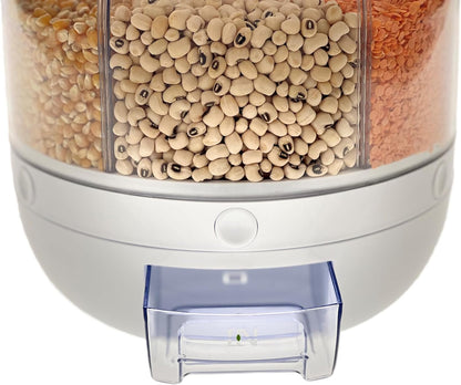 Rotating Food Dispenser With 6 Compartments