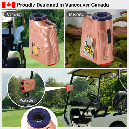 HD LCD Rechargeable Golf Range Finder Sport Laser Hunting, Powerful Magnet 1200 Yards with 6X MagnificationLightweight, Slope Ultra-Clear View, Vibration & Flag-Lock & Pin-Seeker