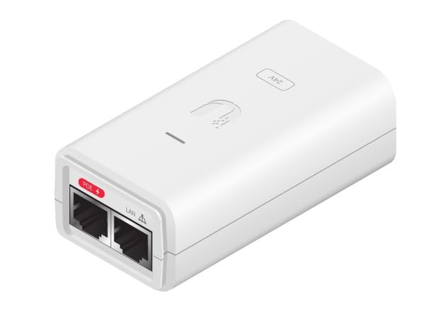Ubiquiti POE-24-12W-G-WH PoE Injector, White, Injector