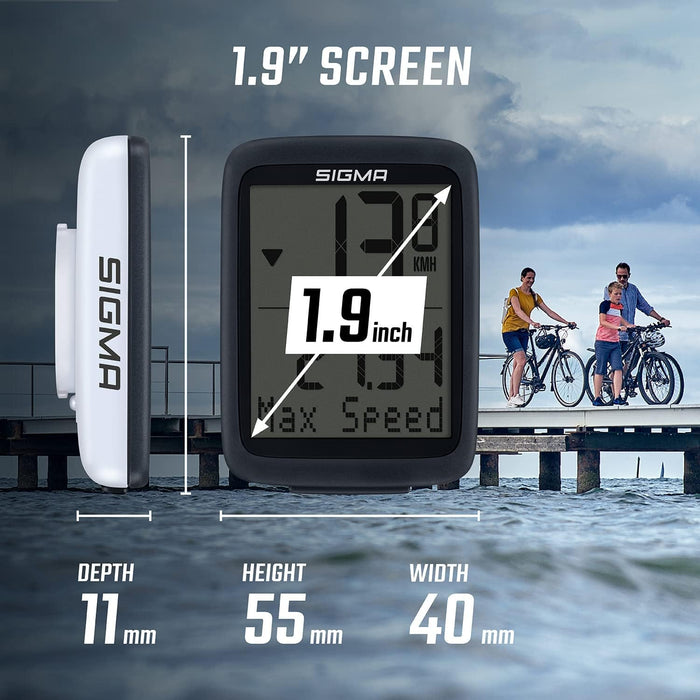 Sigma Sport BC 10.0 WL, wireless bicycle computer with numerous functions, bike computer for the highest demands, easy to use with large buttons and a clear display
