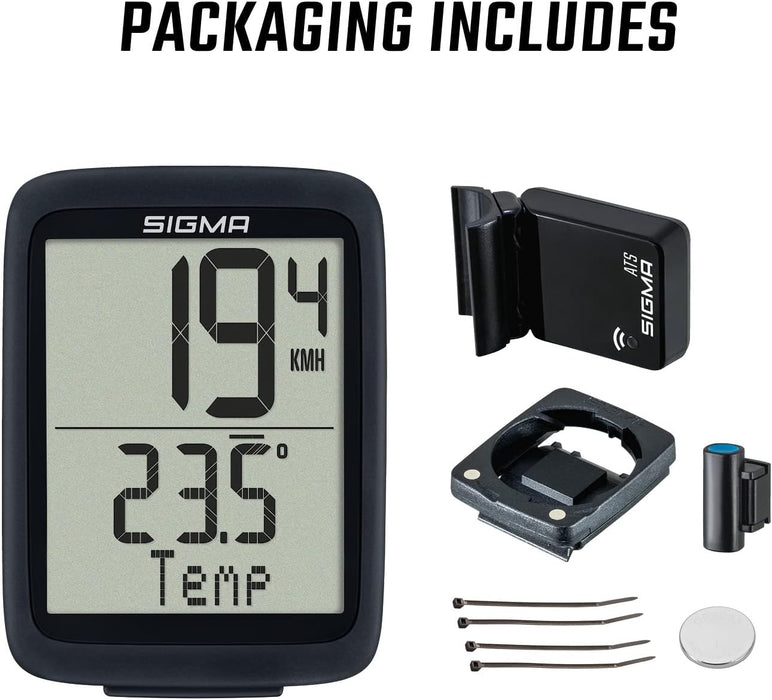 Sigma Sport BC 10.0 WL, wireless bicycle computer with numerous functions, bike computer for the highest demands, easy to use with large buttons and a clear display