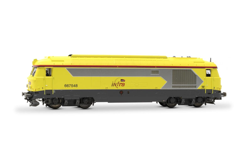 Jouef HJ2465S SNCF Infra, diesel locomotive BB 667548, yellow, ep. VI, with DCC sound decoder Diesel & Electric Train Packs