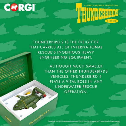 Corgi Diecast Model Cars - CC00804 Thunderbirds F.A.B. Collection Thunderbird 2 and 4 - Classic Aircraft Collectible for Men & Women - Die Cast Vehicle Models for Boys & Thunderbirds Enthusiasts