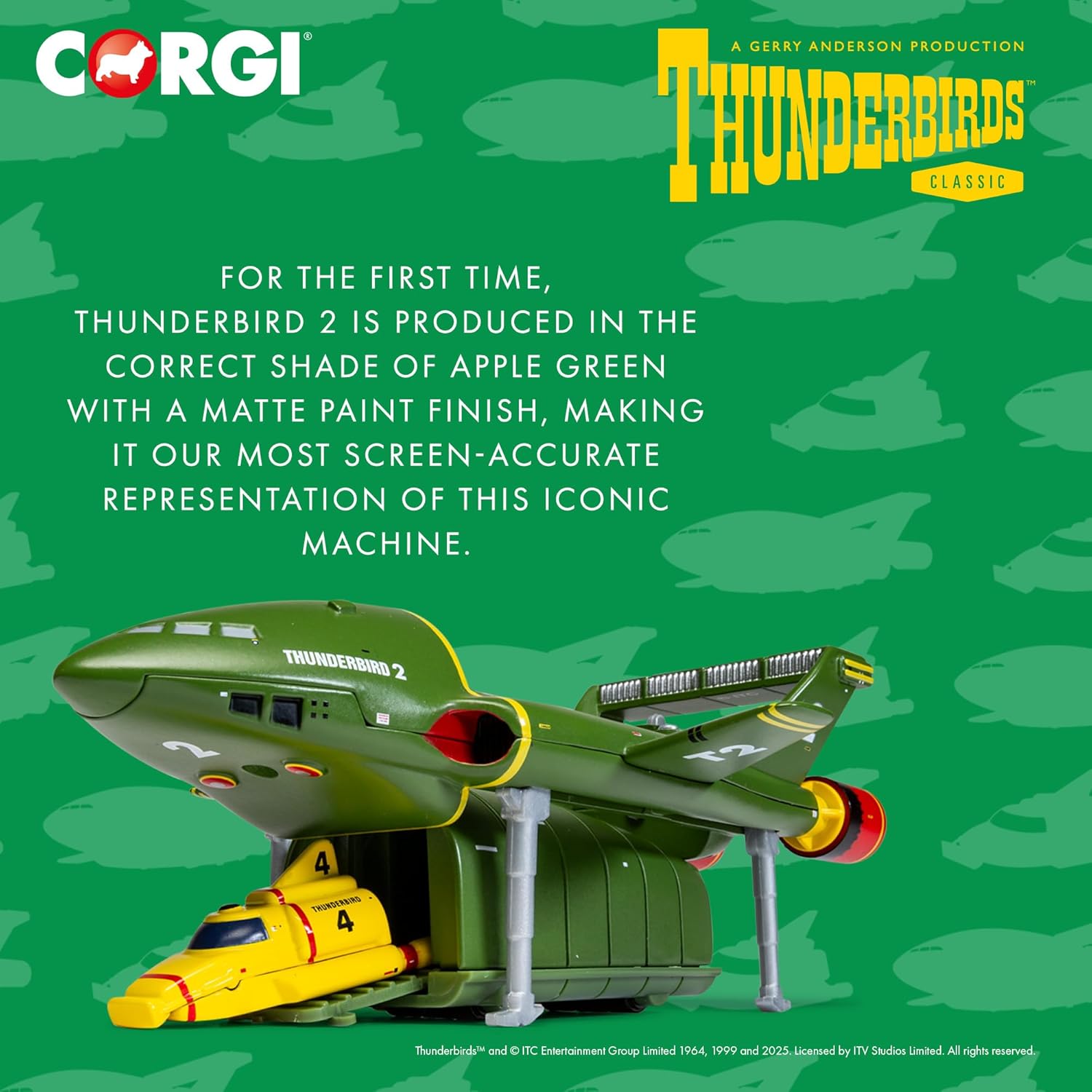 Corgi Diecast Model Cars - CC00804 Thunderbirds F.A.B. Collection Thunderbird 2 and 4 - Classic Aircraft Collectible for Men & Women - Die Cast Vehicle Models for Boys & Thunderbirds Enthusiasts