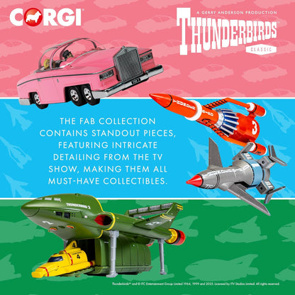 Corgi Diecast Model Cars - CC00804 Thunderbirds F.A.B. Collection Thunderbird 2 and 4 - Classic Aircraft Collectible for Men & Women - Die Cast Vehicle Models for Boys & Thunderbirds Enthusiasts
