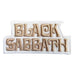 Black Sabbath Testo Logo Toppe da Stirare (Taglia Unica) (Bianco