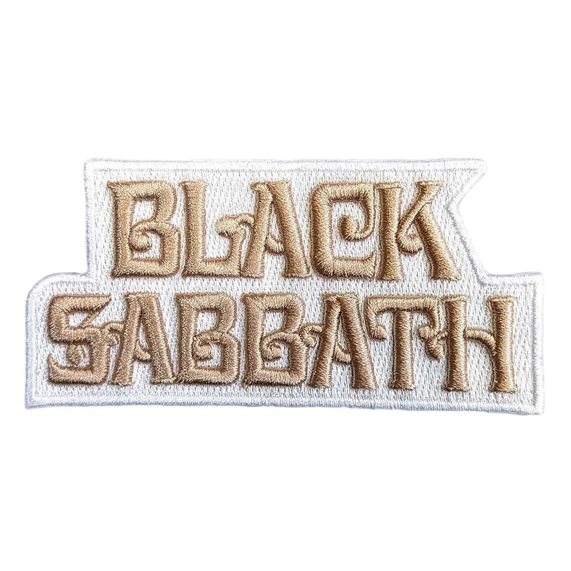 Black Sabbath Testo Logo Toppe da Stirare (Taglia Unica) (Bianco