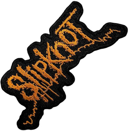 Slipknot - Iron on Patch, Black/Orange, One Size