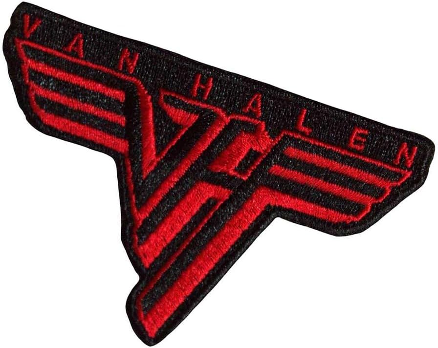 Van Halen Fabric Logo Iron-on Patches (One Size) (Black, Red