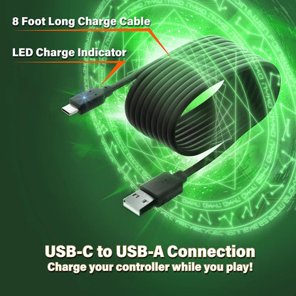 Nyko | Xbox Series X Charge Link-kabel - Xbox Series X-voedingsaccessoires USB-C compatibel 8 ft. lange, knoopvrije kabel met klittenband opbergomslag
