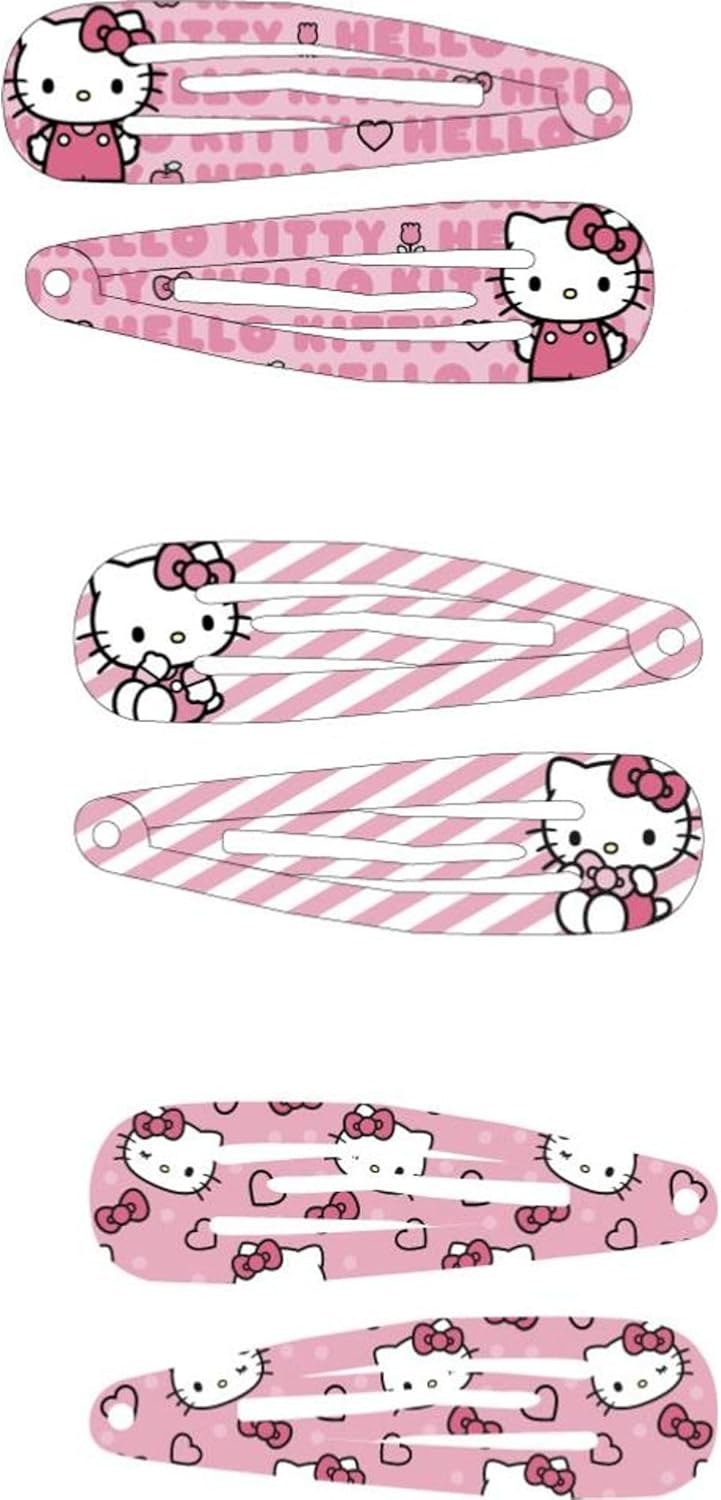 Hello Kitty - 6 Hair Clips