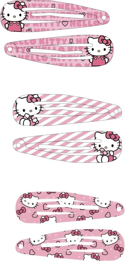 Hello Kitty - 6 Hair Clips