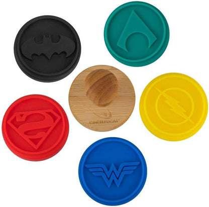 Cinereplicas DC Comics - Tampons à Biscuits Justice League (Set de 5) - Licence Officielle