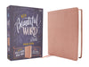 NIV, Beautiful Word Bible, Updated Edition, Peel/Stick Bible Tabs, Leathersoft, Pink, Red Letter, Comfort Print