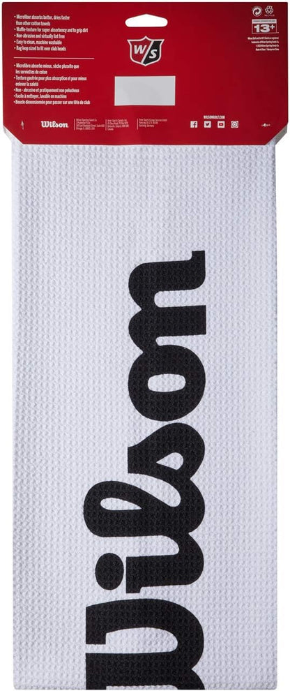 Wilson Unisex golfhanddoek, TOUR TOWEL, microvezel, wit, één maat, WGA900005