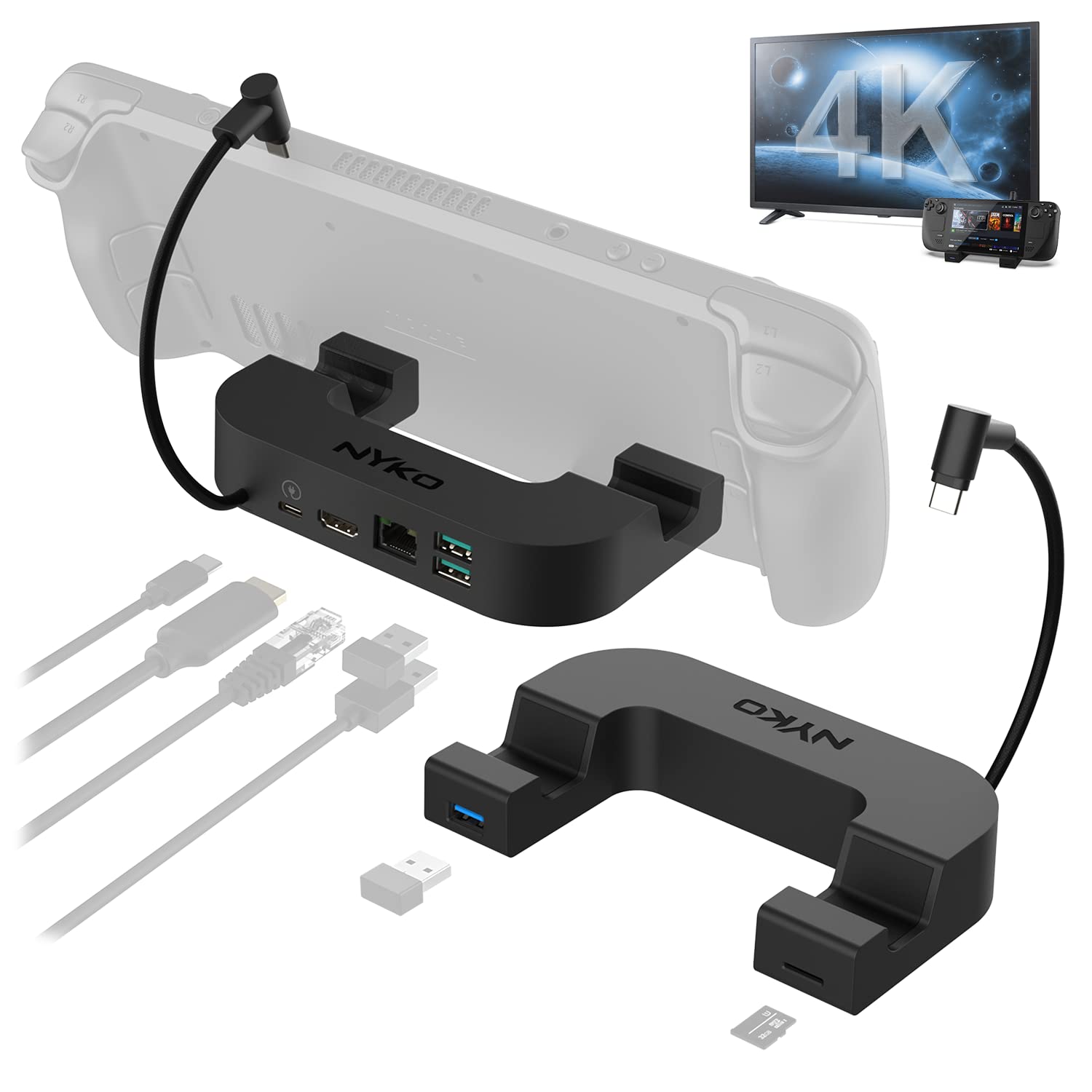 Nyko Steam Deck Power Dock 7-In-1 Usb-C Docking Station