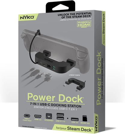 Nyko Steam Deck Power Dock 7-In-1 Usb-C Docking Station