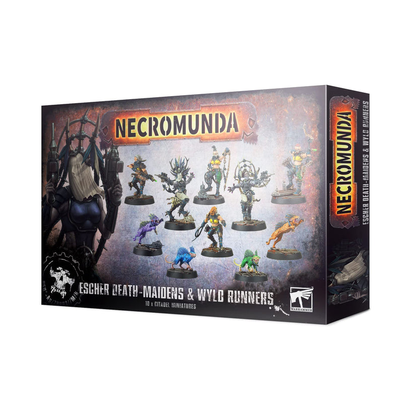 Games Workshop - Warhammer - Necromunda: Escher Death Maidens and Wyld Runners - Miniatures - Tabletop Miniature Set - 1 Package - Ages 14+