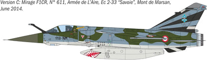 Italeri Mirage F.1 2839 1:48 - Kit per modellismo, modellismo da pavimento, artigianato, hobby, incollaggio, kit di costruzione in plastica, dettagliato, grigio