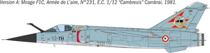 Italeri Mirage F.1 2839 1:48 - Kit per modellismo, modellismo da pavimento, artigianato, hobby, incollaggio, kit di costruzione in plastica, dettagliato, grigio