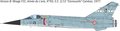 Italeri Mirage F.1 2839 1:48 - Kit per modellismo, modellismo da pavimento, artigianato, hobby, incollaggio, kit di costruzione in plastica, dettagliato, grigio