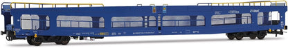 Rivarossi HR4383 ZXBENET, DDm 916 car transporter, with protective lateral grills, blue livery, ep. VI Passenger Coaches